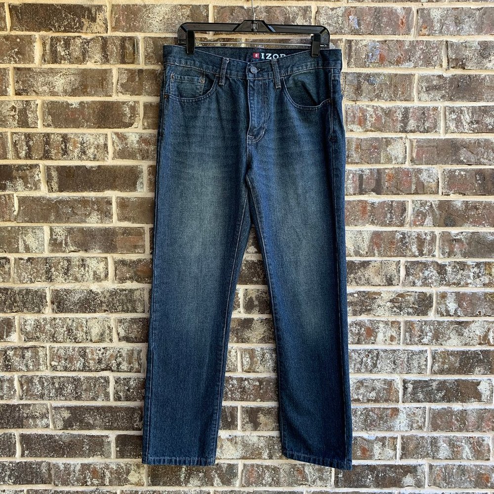 IZOD Men's Slim Straight Fit Jeans Blue